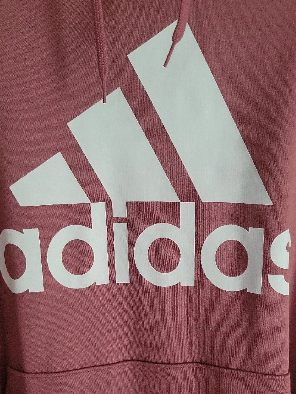 adidas Men's Dusty Rose Hoodie with White Logo